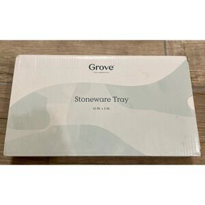 Grove Collaborative White Sink Side Stoneware Tray 10 in X 5 in Holder Organizer